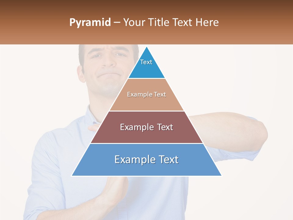 A Man Is Holding His Hand Out To The Side PowerPoint Template