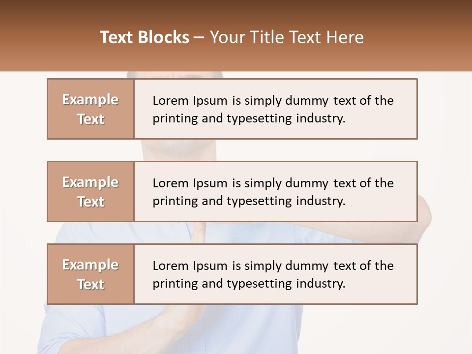 A Man Is Holding His Hand Out To The Side PowerPoint Template