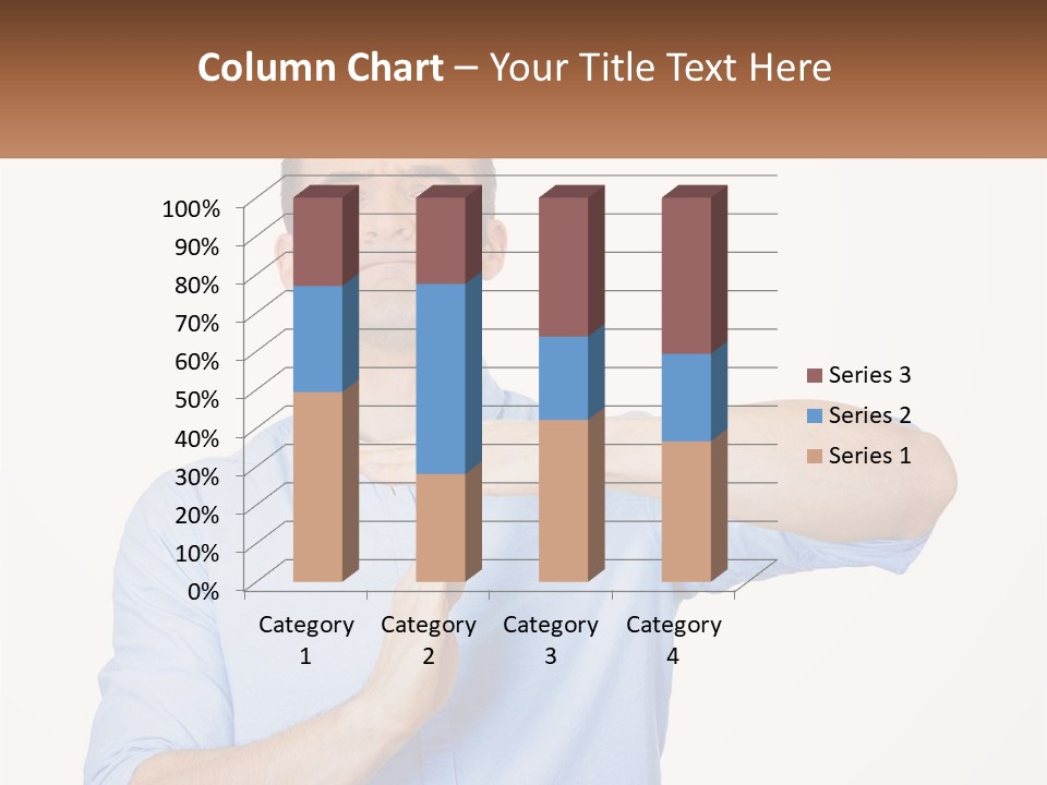 A Man Is Holding His Hand Out To The Side PowerPoint Template