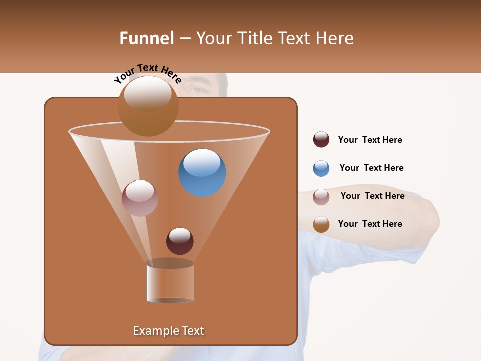A Man Is Holding His Hand Out To The Side PowerPoint Template