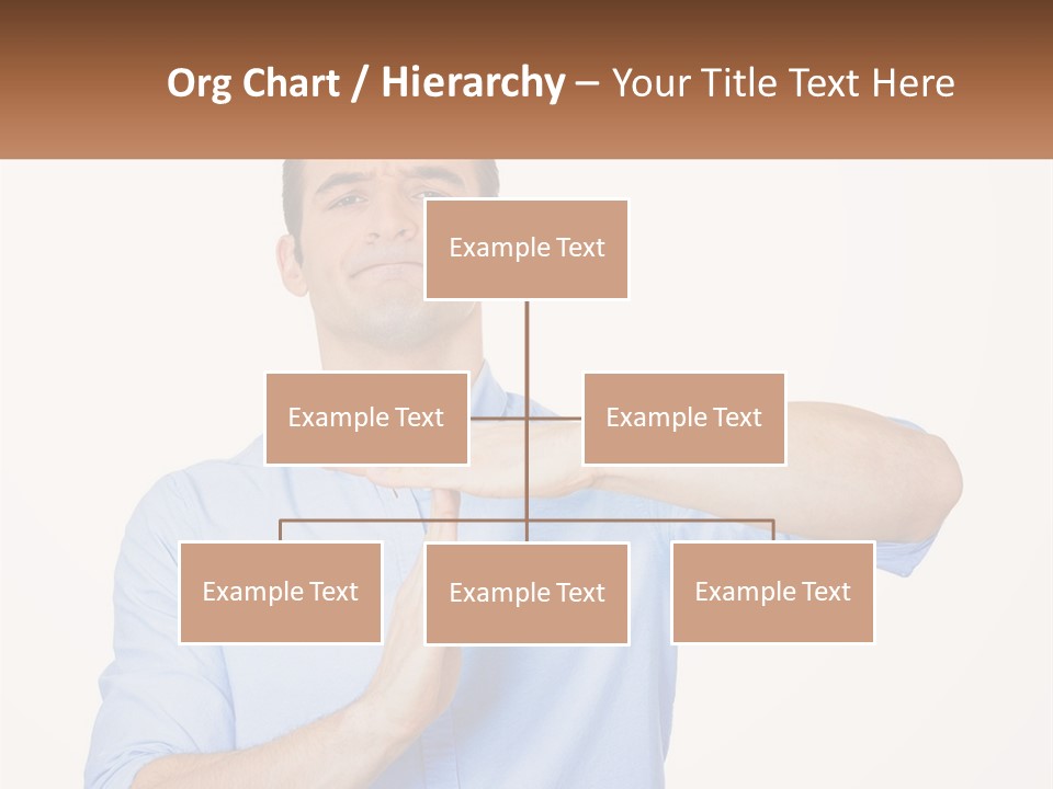 A Man Is Holding His Hand Out To The Side PowerPoint Template