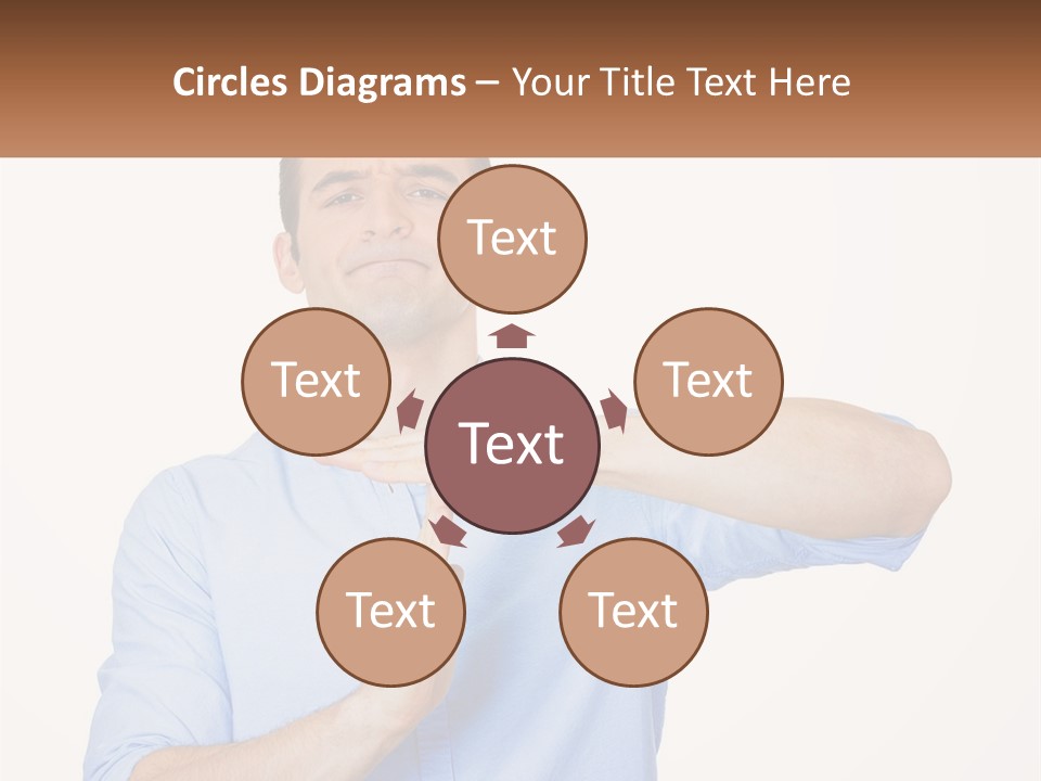 A Man Is Holding His Hand Out To The Side PowerPoint Template