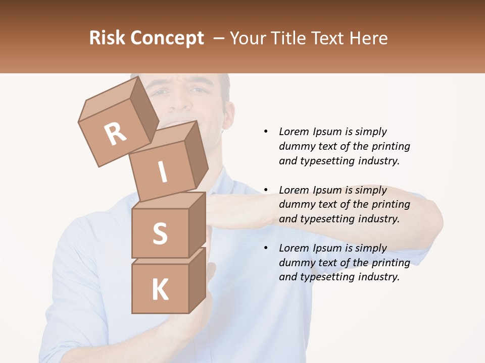 A Man Is Holding His Hand Out To The Side PowerPoint Template