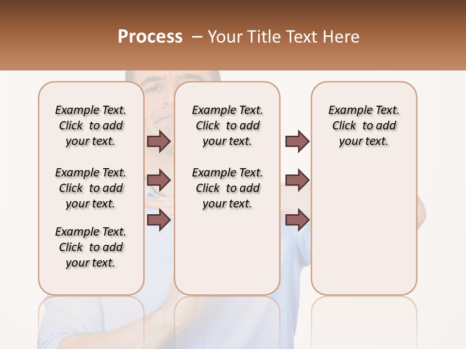 A Man Is Holding His Hand Out To The Side PowerPoint Template