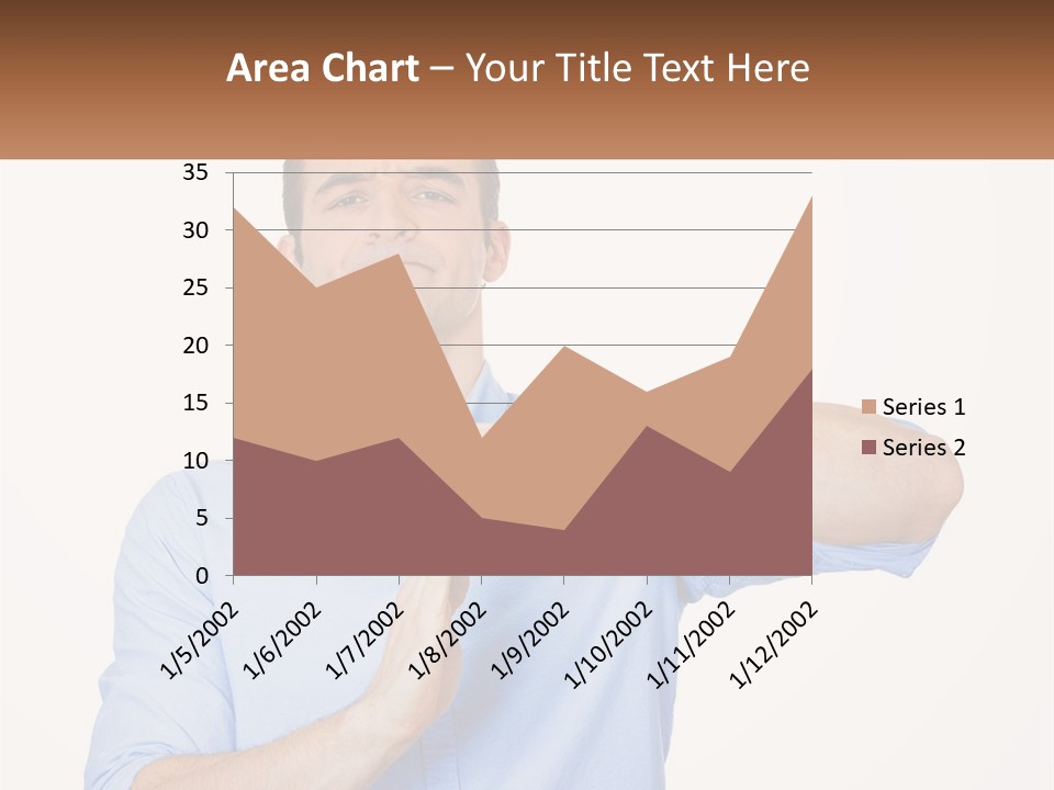 A Man Is Holding His Hand Out To The Side PowerPoint Template