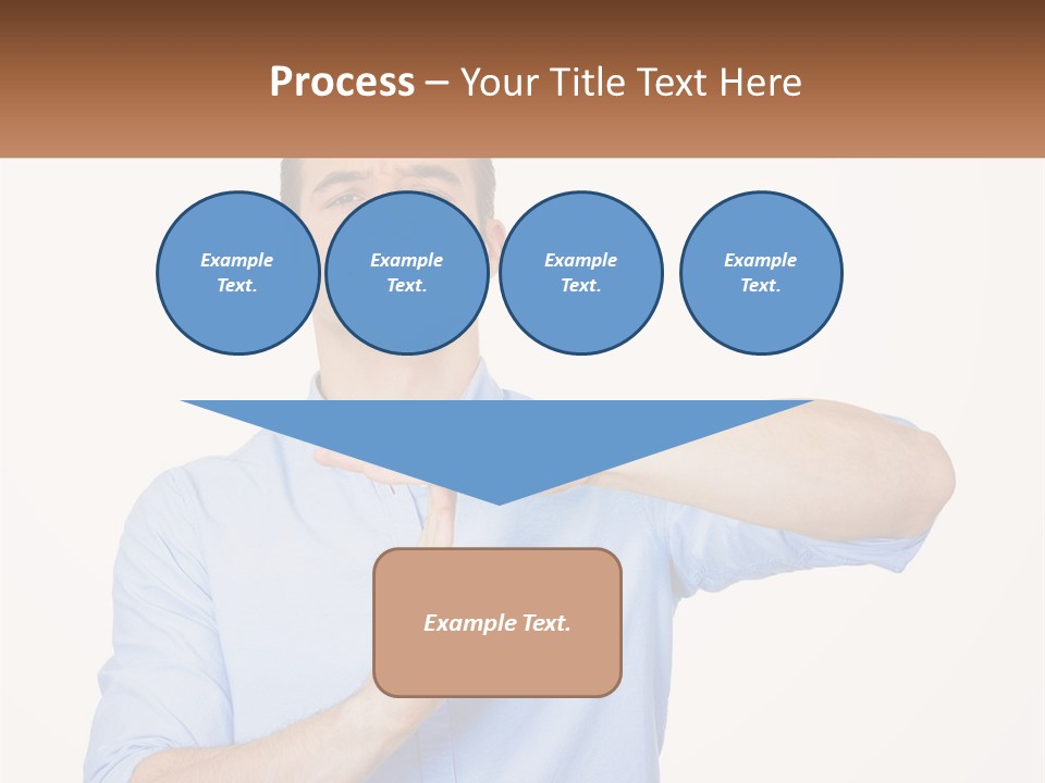 A Man Is Holding His Hand Out To The Side PowerPoint Template