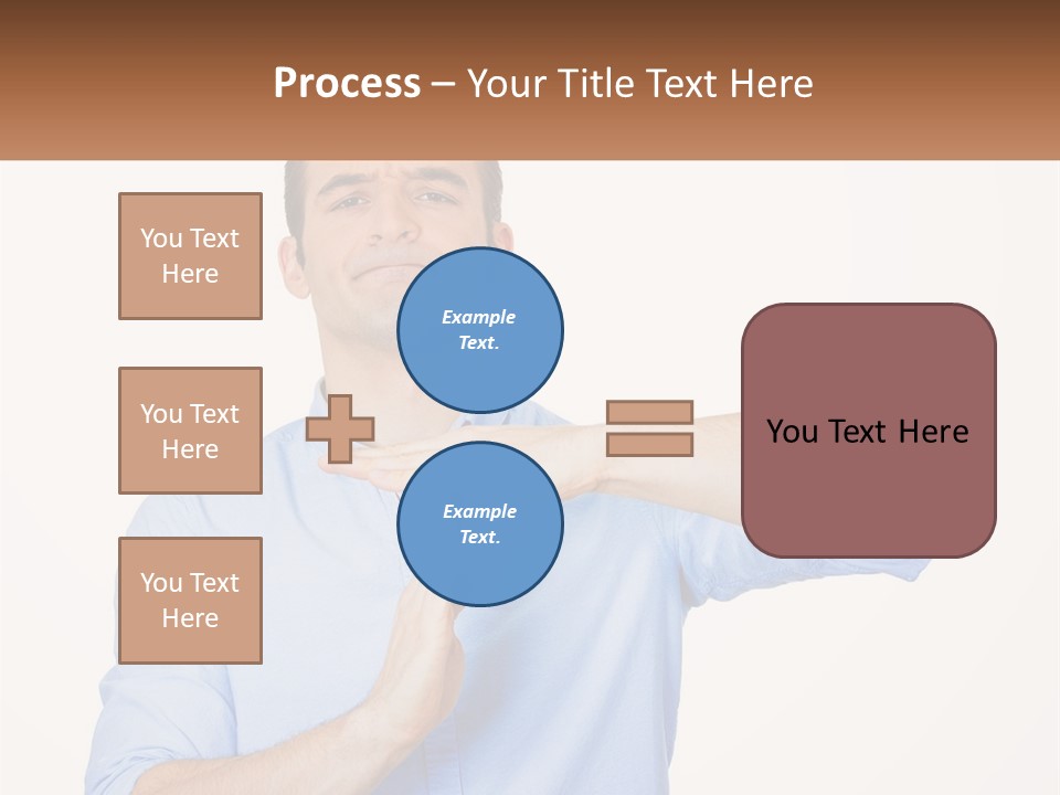 A Man Is Holding His Hand Out To The Side PowerPoint Template