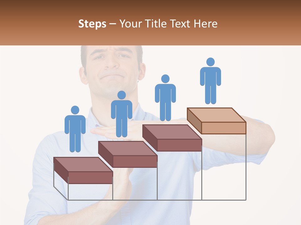 A Man Is Holding His Hand Out To The Side PowerPoint Template