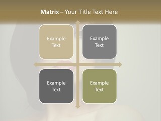 A Beautiful Woman With A Short Bobble Haircut PowerPoint Template