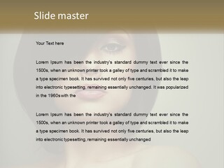 A Beautiful Woman With A Short Bobble Haircut PowerPoint Template