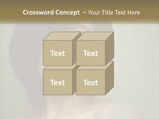 A Beautiful Woman With A Short Bobble Haircut PowerPoint Template