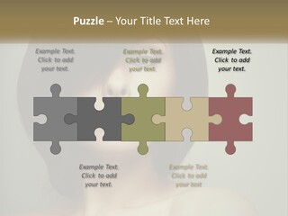 A Beautiful Woman With A Short Bobble Haircut PowerPoint Template