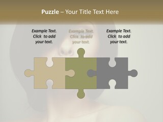 A Beautiful Woman With A Short Bobble Haircut PowerPoint Template