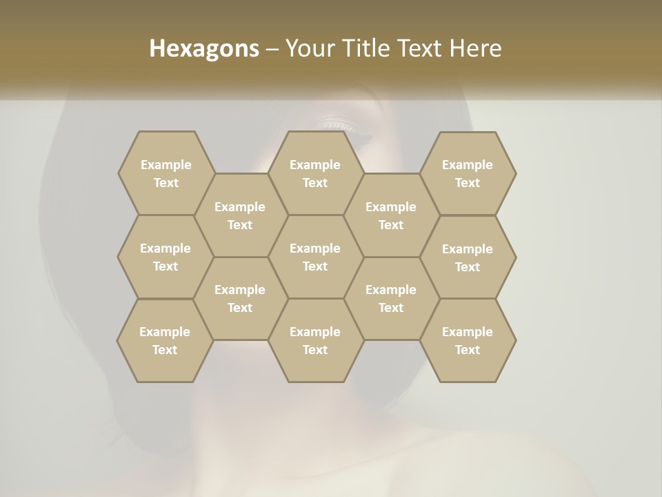 A Beautiful Woman With A Short Bobble Haircut PowerPoint Template