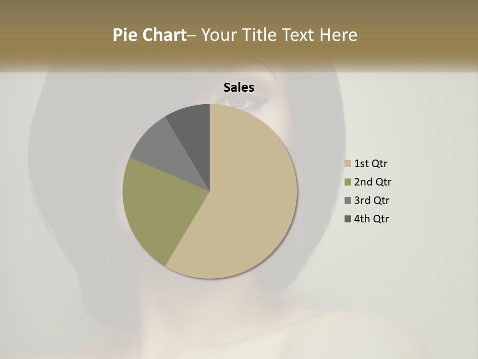 A Beautiful Woman With A Short Bobble Haircut PowerPoint Template