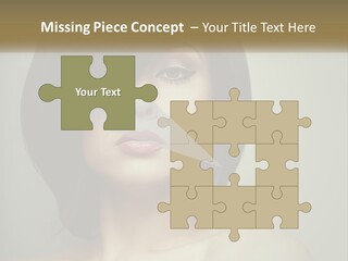 A Beautiful Woman With A Short Bobble Haircut PowerPoint Template