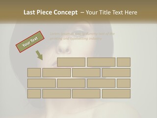 A Beautiful Woman With A Short Bobble Haircut PowerPoint Template