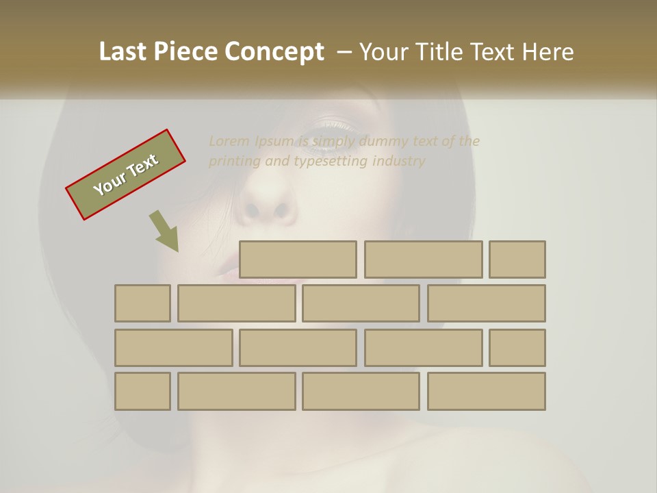 A Beautiful Woman With A Short Bobble Haircut PowerPoint Template