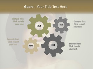 A Beautiful Woman With A Short Bobble Haircut PowerPoint Template