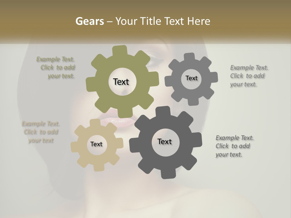 A Beautiful Woman With A Short Bobble Haircut PowerPoint Template