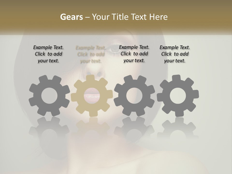 A Beautiful Woman With A Short Bobble Haircut PowerPoint Template