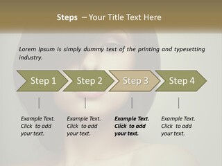 A Beautiful Woman With A Short Bobble Haircut PowerPoint Template