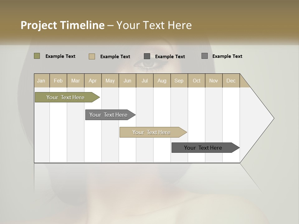 A Beautiful Woman With A Short Bobble Haircut PowerPoint Template