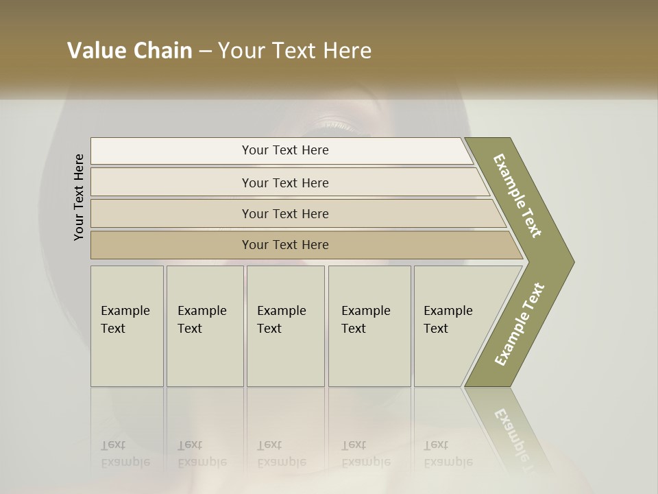 A Beautiful Woman With A Short Bobble Haircut PowerPoint Template