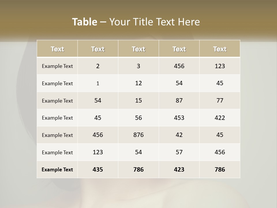 A Beautiful Woman With A Short Bobble Haircut PowerPoint Template