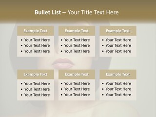 A Beautiful Woman With A Short Bobble Haircut PowerPoint Template