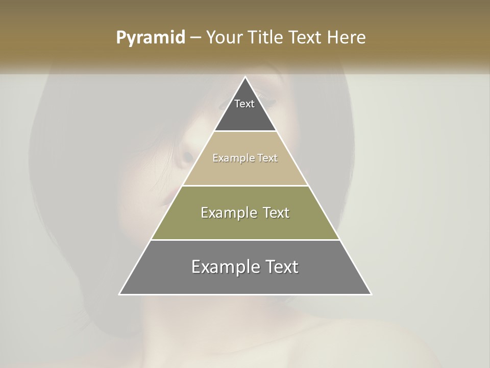 A Beautiful Woman With A Short Bobble Haircut PowerPoint Template