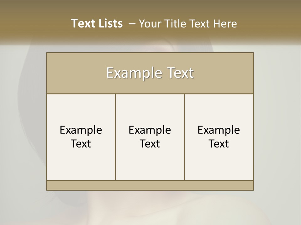 A Beautiful Woman With A Short Bobble Haircut PowerPoint Template