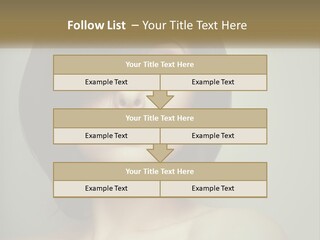 A Beautiful Woman With A Short Bobble Haircut PowerPoint Template