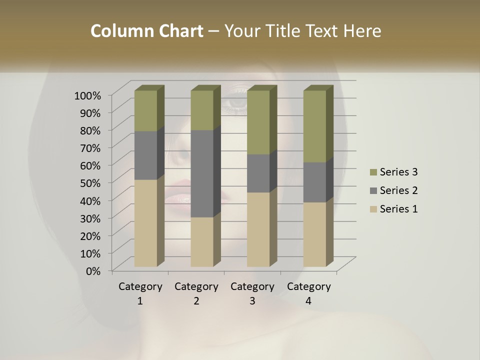 A Beautiful Woman With A Short Bobble Haircut PowerPoint Template