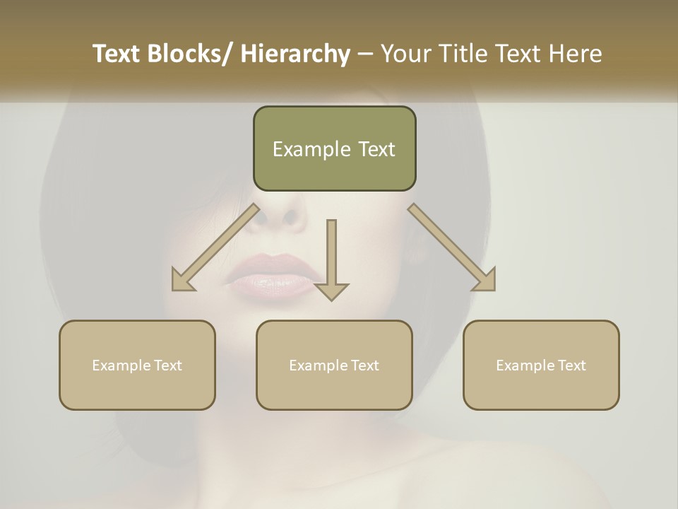 A Beautiful Woman With A Short Bobble Haircut PowerPoint Template