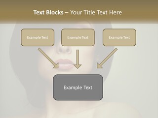 A Beautiful Woman With A Short Bobble Haircut PowerPoint Template