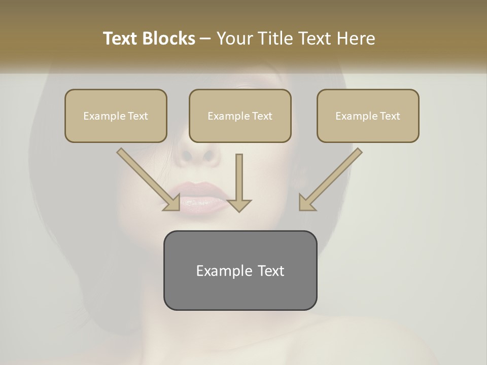A Beautiful Woman With A Short Bobble Haircut PowerPoint Template