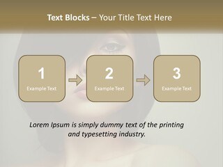 A Beautiful Woman With A Short Bobble Haircut PowerPoint Template