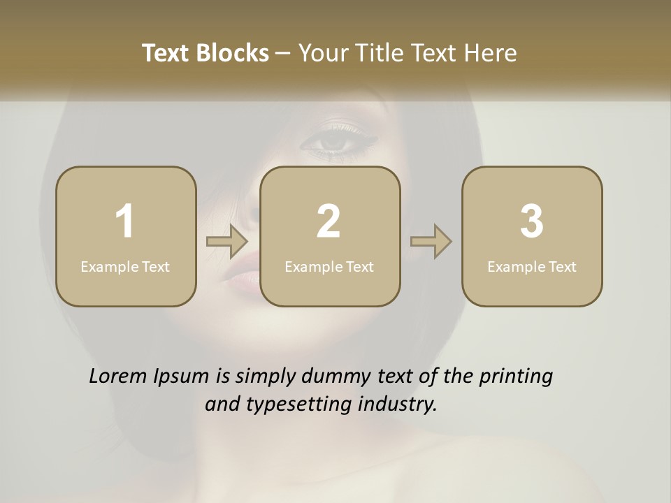 A Beautiful Woman With A Short Bobble Haircut PowerPoint Template