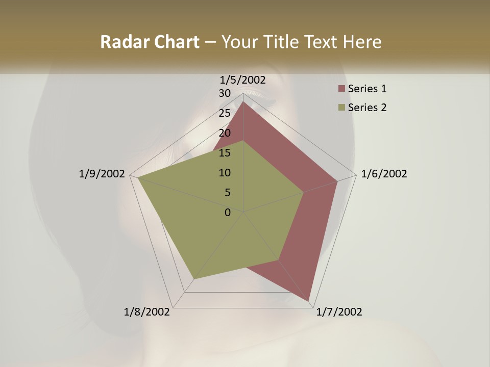 A Beautiful Woman With A Short Bobble Haircut PowerPoint Template