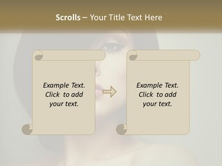 A Beautiful Woman With A Short Bobble Haircut PowerPoint Template