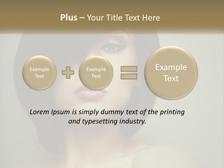 A Beautiful Woman With A Short Bobble Haircut PowerPoint Template