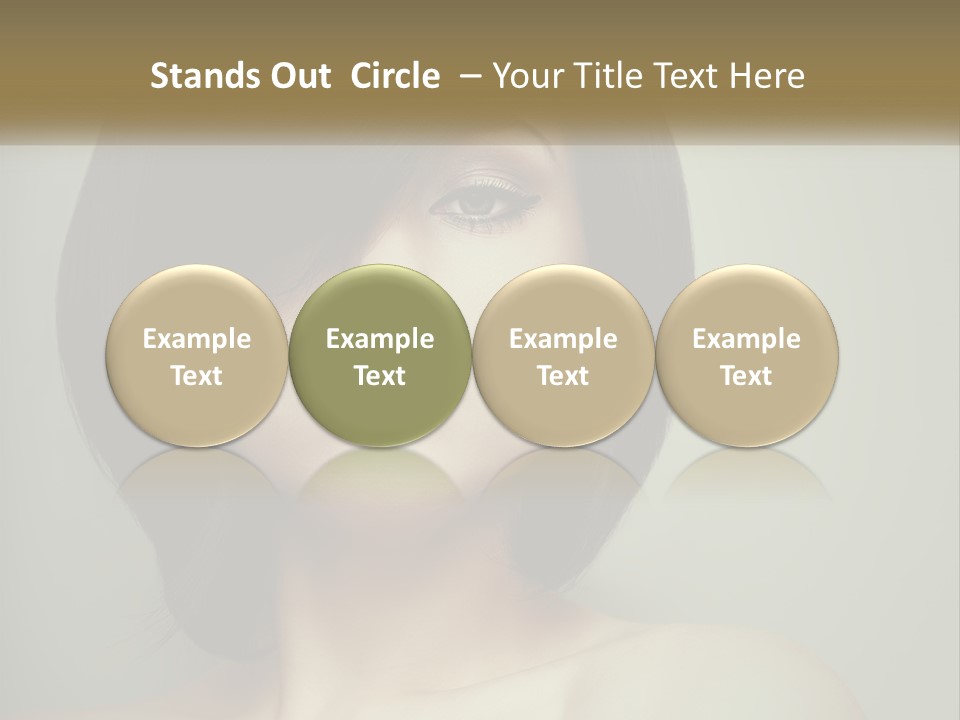 A Beautiful Woman With A Short Bobble Haircut PowerPoint Template