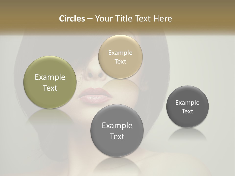 A Beautiful Woman With A Short Bobble Haircut PowerPoint Template