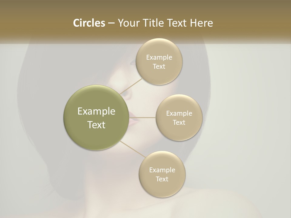 A Beautiful Woman With A Short Bobble Haircut PowerPoint Template