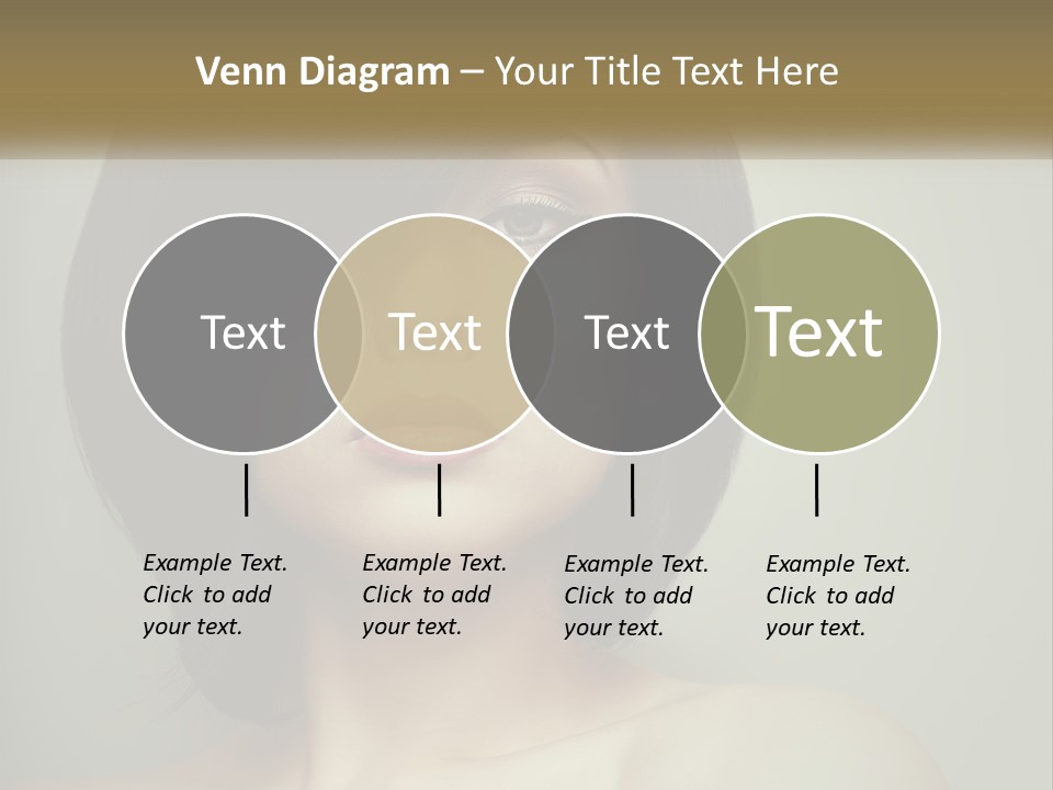 A Beautiful Woman With A Short Bobble Haircut PowerPoint Template