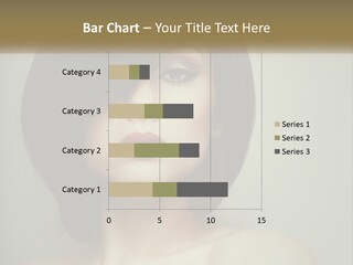 A Beautiful Woman With A Short Bobble Haircut PowerPoint Template