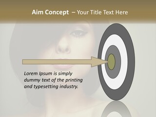 A Beautiful Woman With A Short Bobble Haircut PowerPoint Template