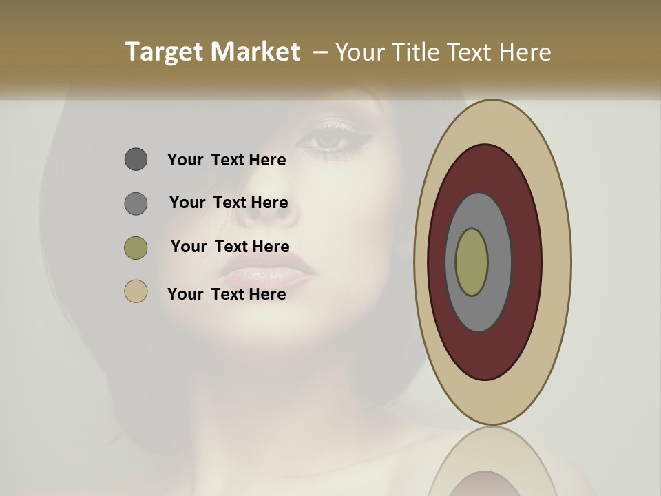 A Beautiful Woman With A Short Bobble Haircut PowerPoint Template