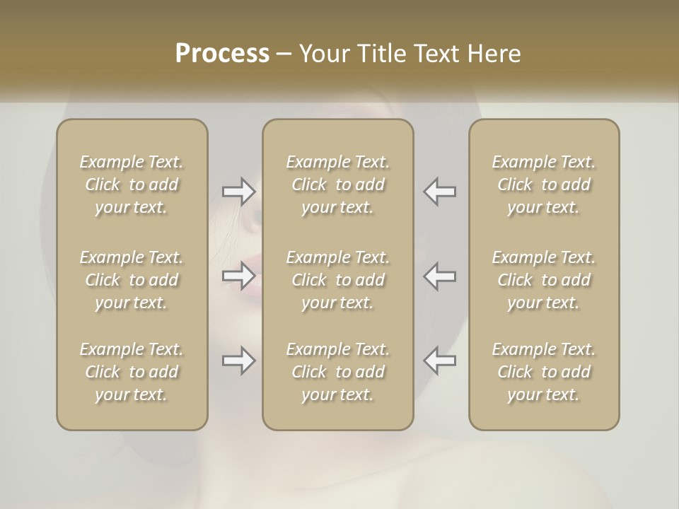 A Beautiful Woman With A Short Bobble Haircut PowerPoint Template